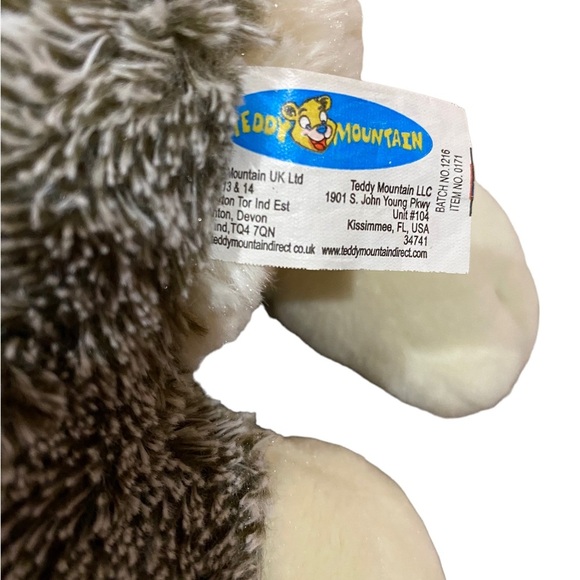 Teddy Mountain Plush Gray Bunny Stuffed Animal - Easter - 13" - Picture 3 of 3